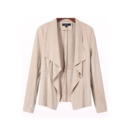 SKLS058   Custom-made ladies new suede suit jacket, skin-friendly and comfortable, windproof jacket, fashionable and simple commuter style women's jacket    waterfall blazer SKLS058   Custom-made ladies new suede suit jacket, skin-friendly and comfortable, windproof jacket, fashionable and simple commuter style women's jacket    waterfall blazer